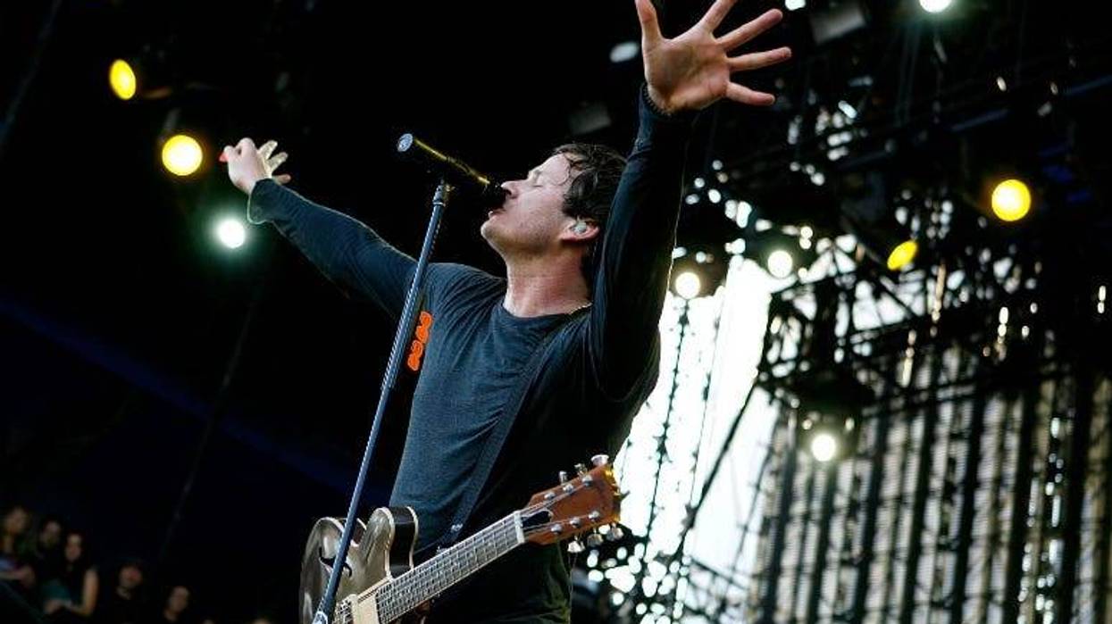 Tom DeLonge with Angels and Airwaves performs during the 2008 Voodoo Experience