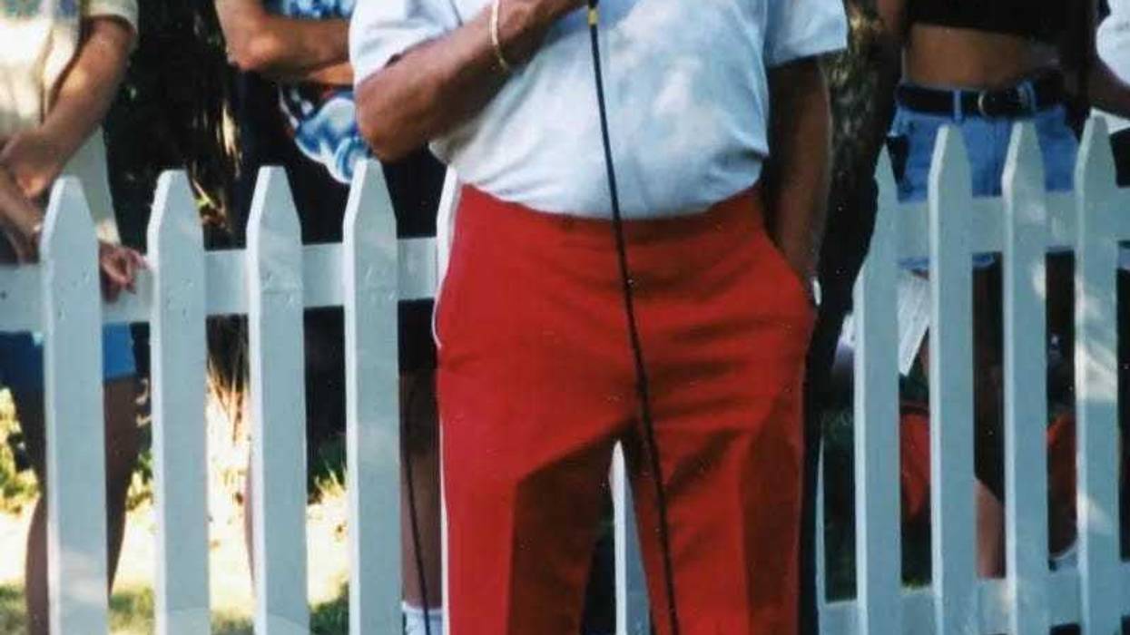 Tom Jolls doing the "Weather Outside" at the Erie County Fair