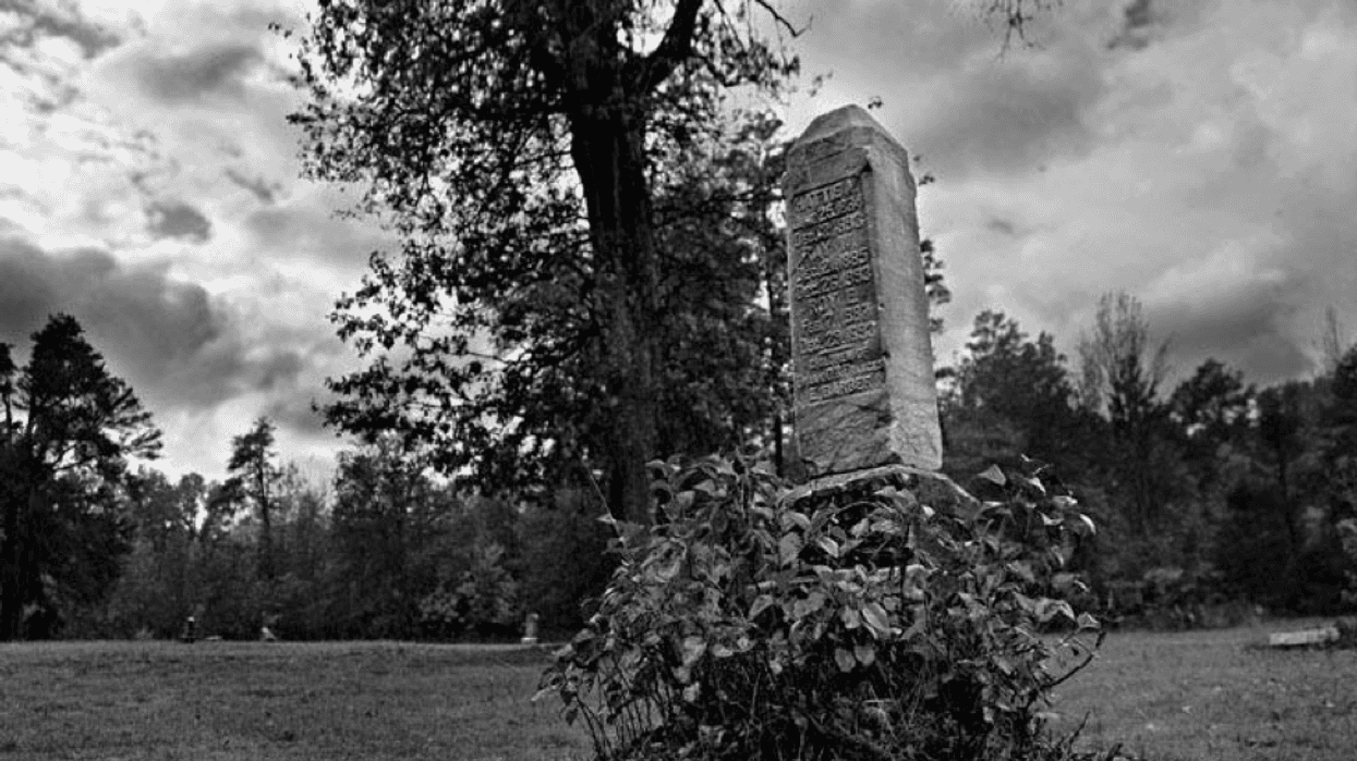 Tombstone at the Pere Cheney cemetery in northern Michigan