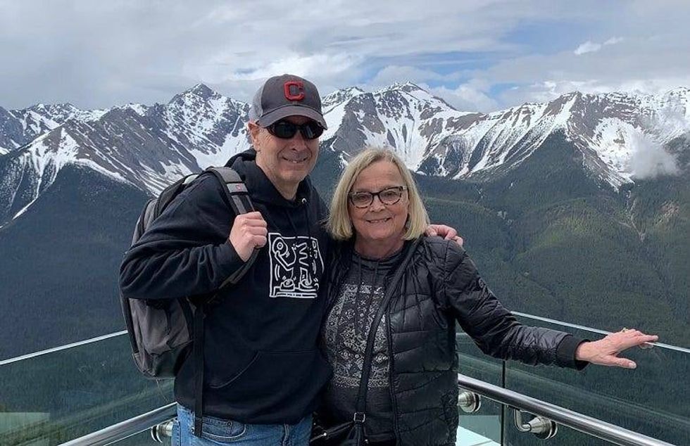 Top of the world! Sulphur Mountain. Elevation 7486 feet.