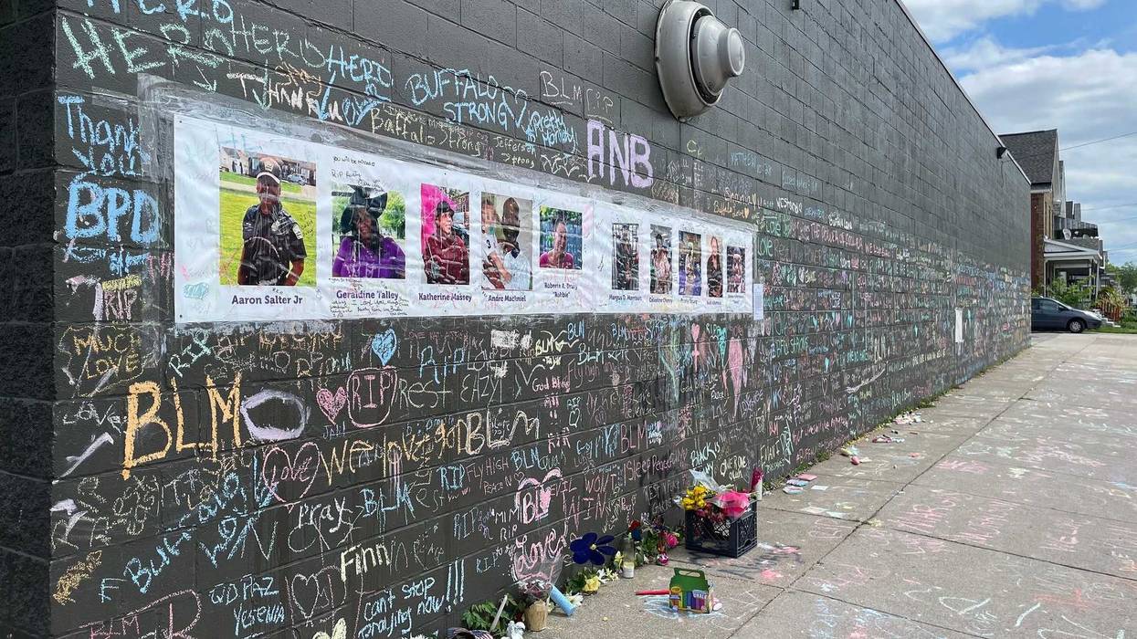 Tops mass shooting memorial wall