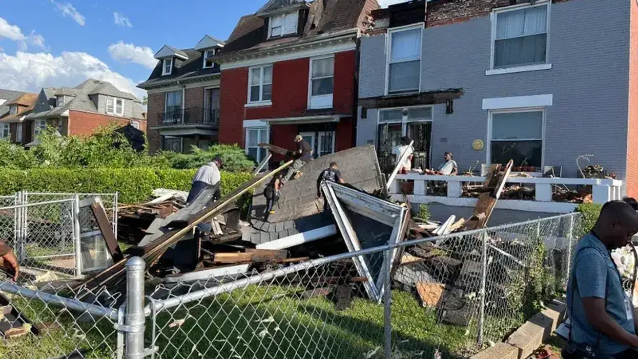 Tornado damage in the Fountain Park neighborhood