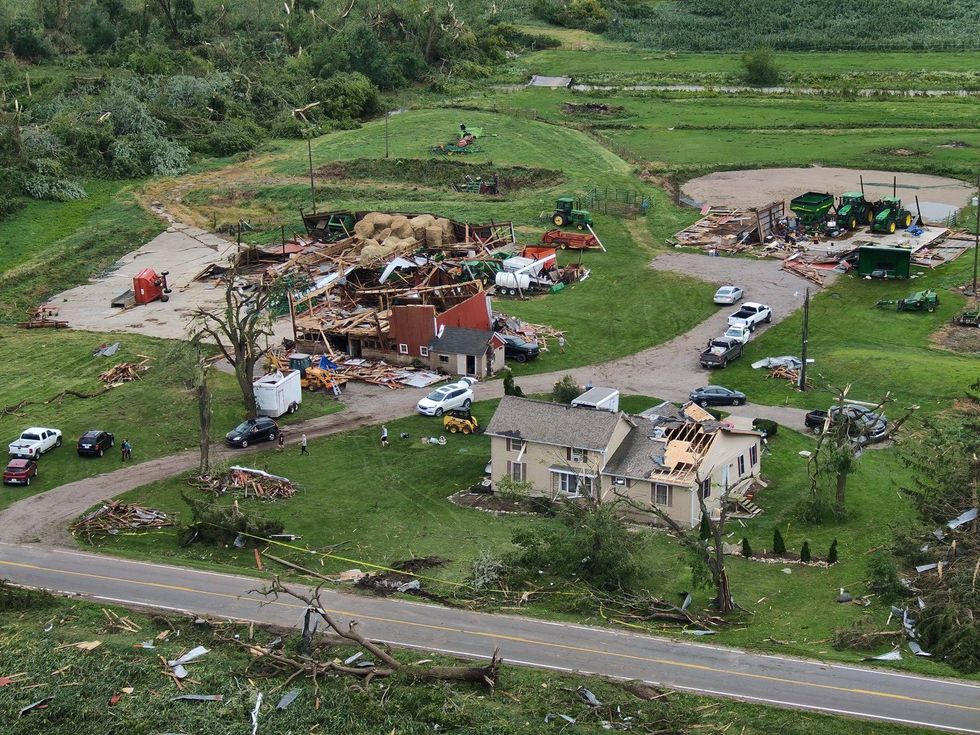 tornado damage near Williamston