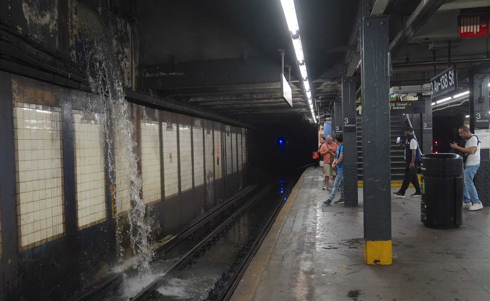 Torrential rain caused flooding in several New York City subway stations, particularly affecting parts of the 6 line in New York City, United States, on July 31, 2025