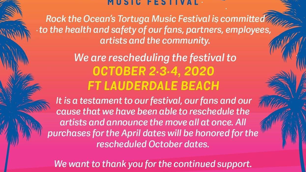 Tortuga Music Festival reschedules
