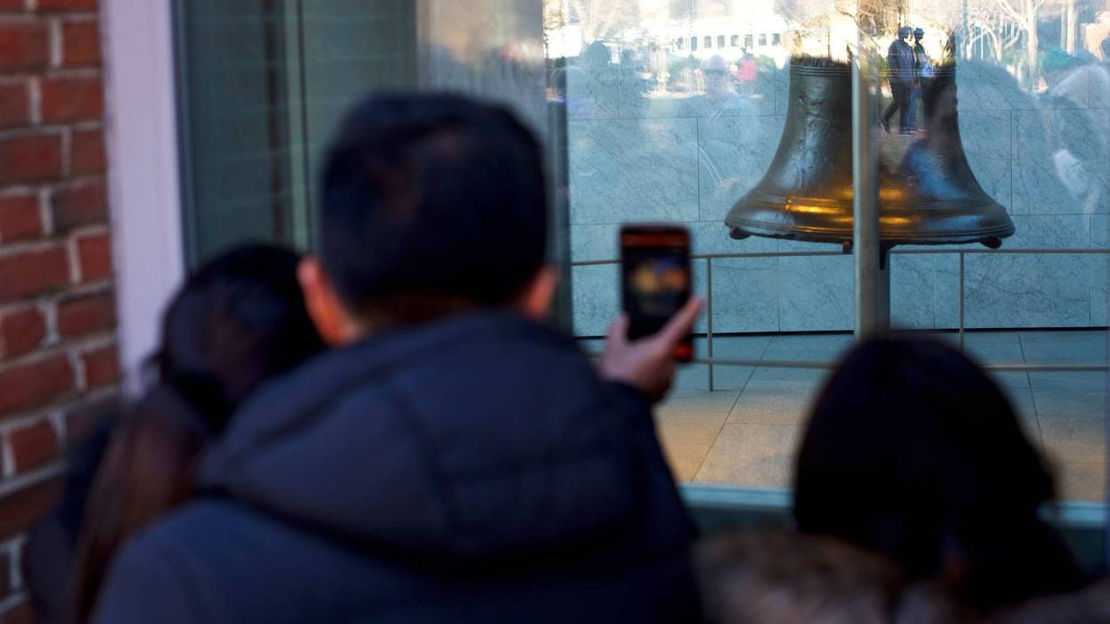Tourists in Philadelphia