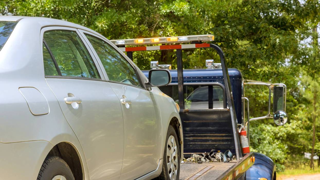 Towing a car