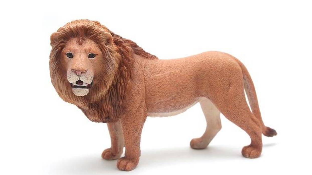 Toy Lion, Plastic, Isolated, White Background