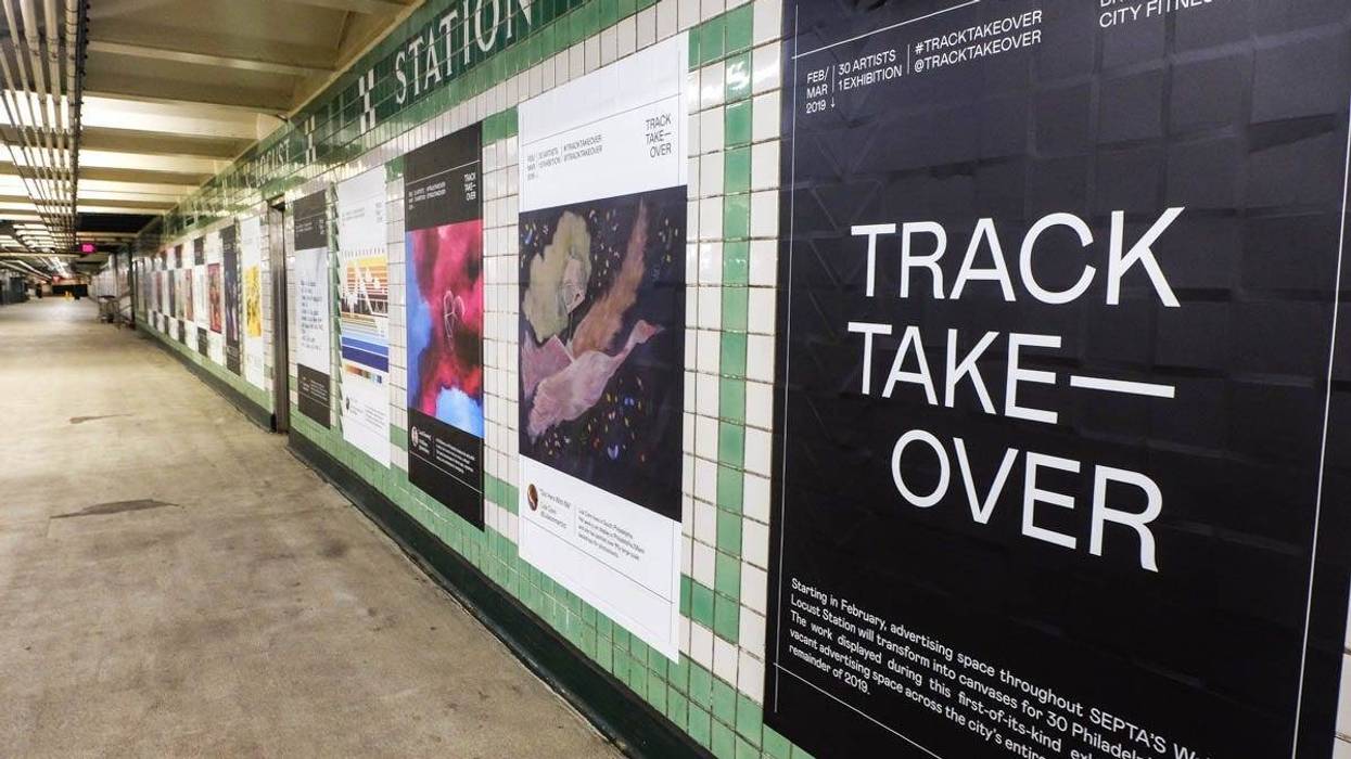 Track Takeover, a public art exhibit, features 30 different Philadelphia artists in the entire Walnut-Locust Station.