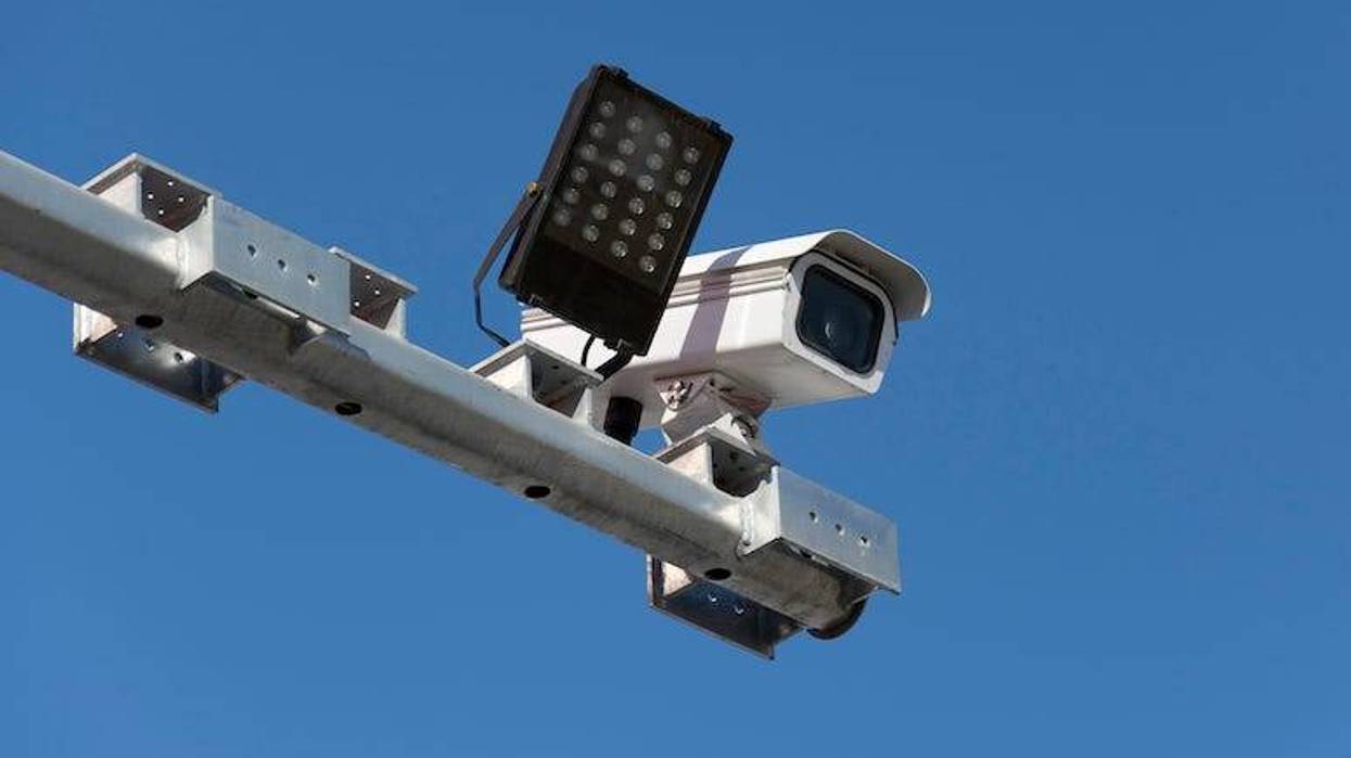 Traffic, Camera, Blue Sky, Isolated