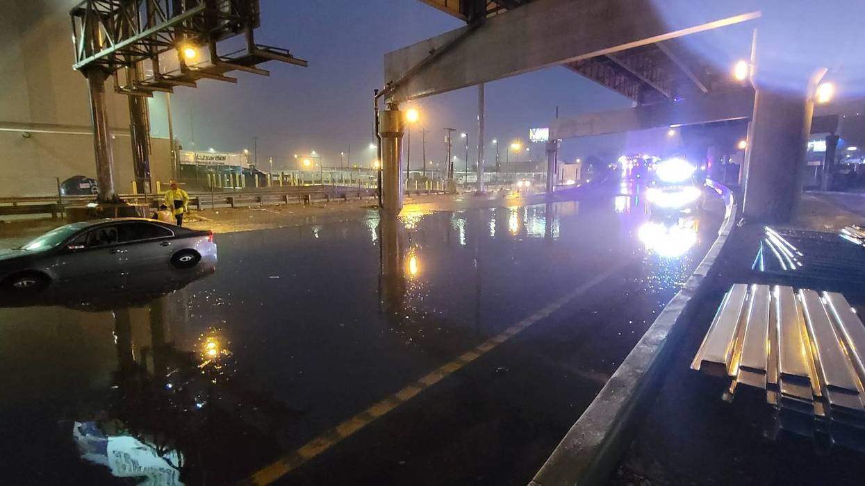 Traffic cameras capture flooding on Interstate 55 during torrential downpours Tuesday morning