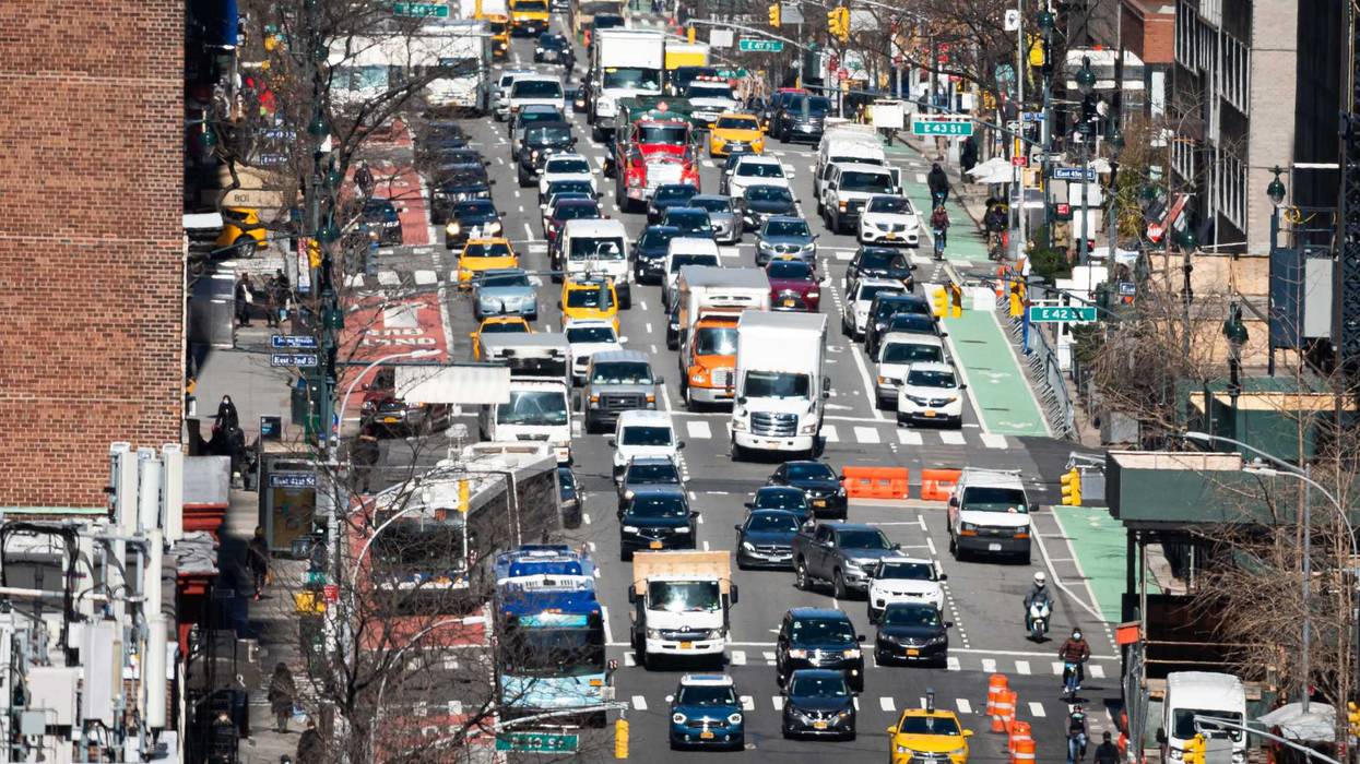Traffic is especially bad in Midtown Manhattan on Gridlock Alert days