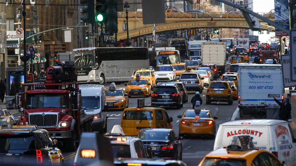 Traffic on 42nd Street in Midtown Manhattan