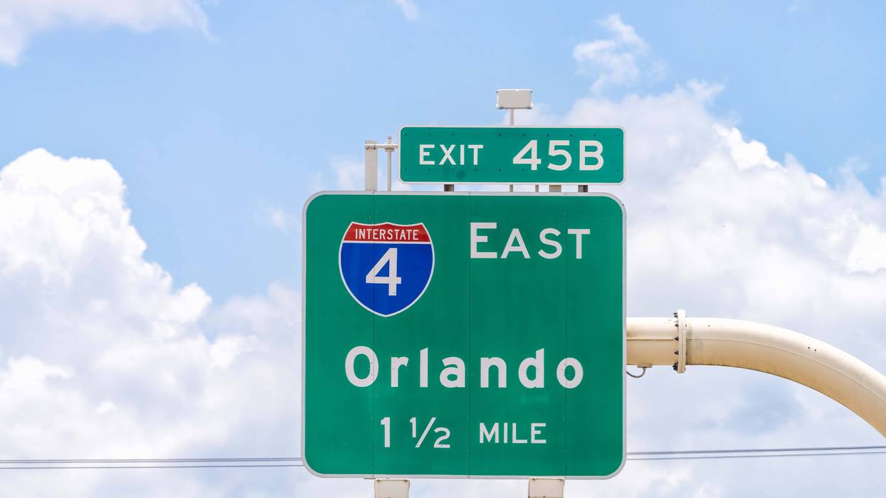 Traffic sign for I-4 in Orlando
