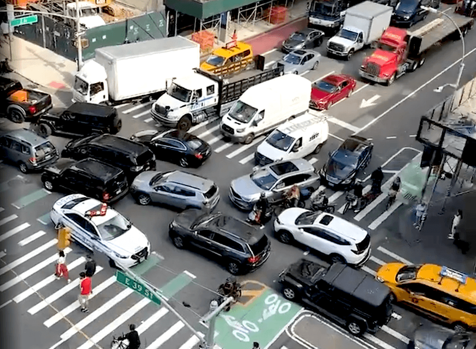 Traffic was snarled as police cordoned off Second Avenue to investigate