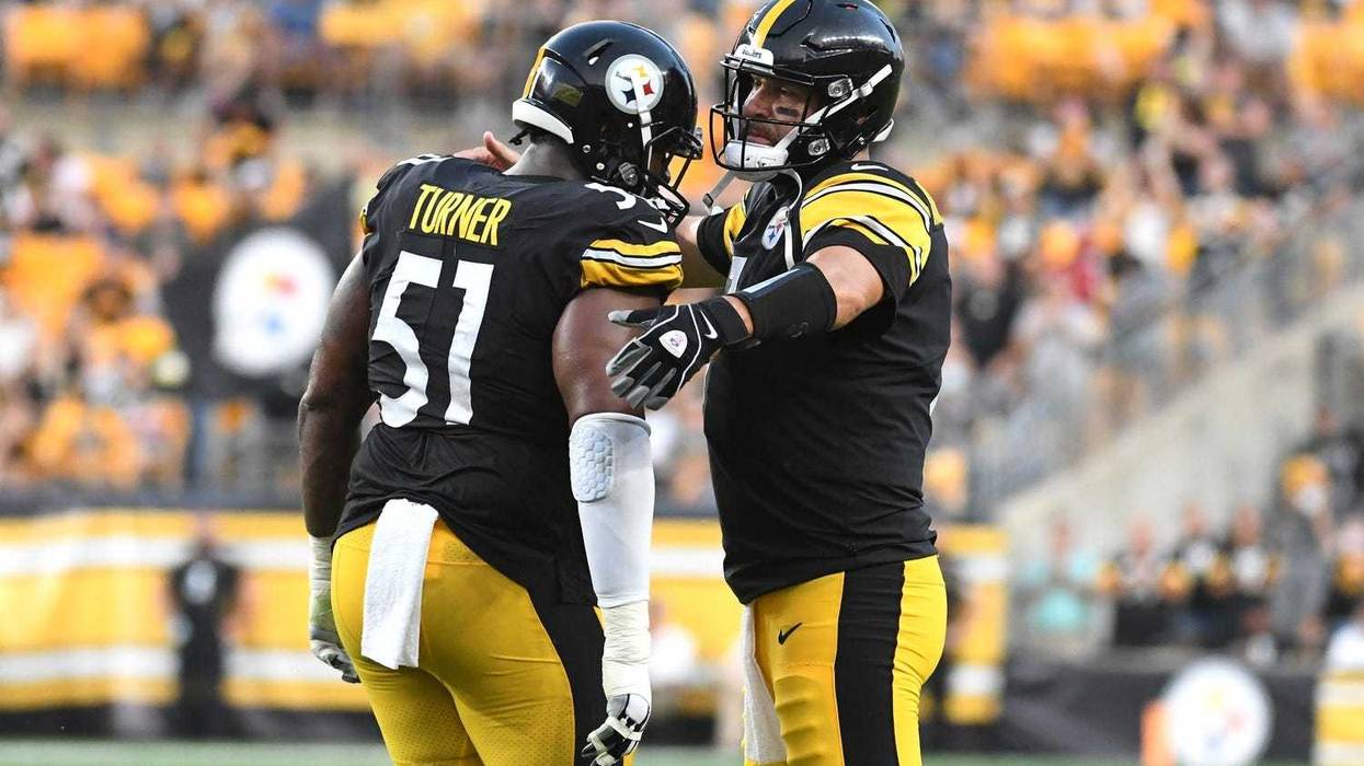 Trai Turner with Ben Roethlisberger