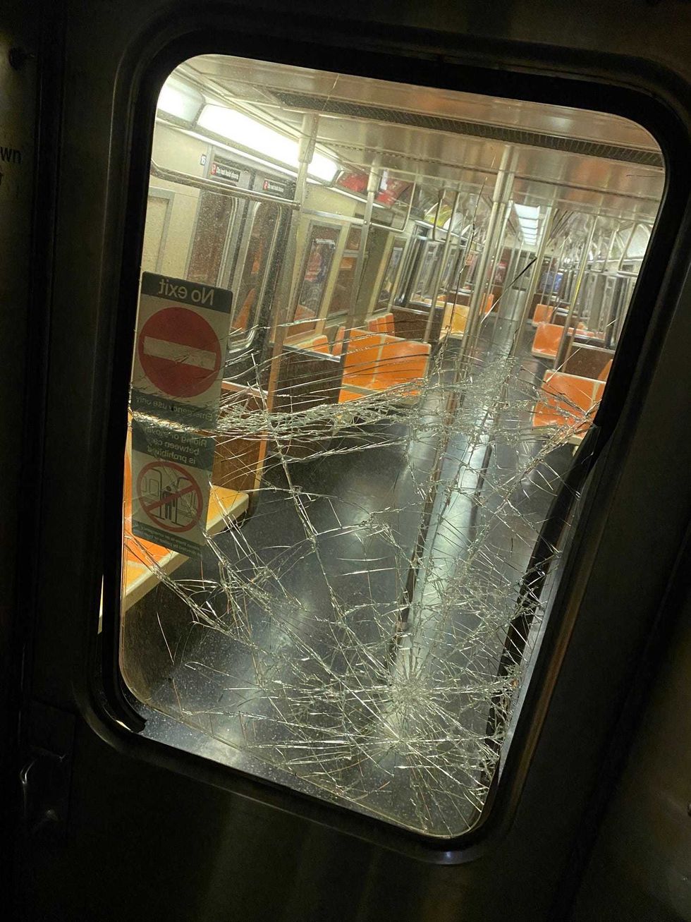 Train car after train car had its windows smashed