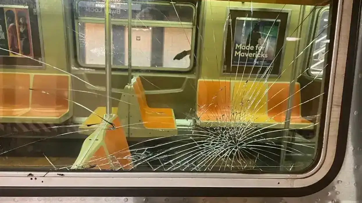 Train car after train car had its windows smashed.