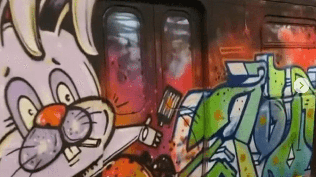 Trains graffiti