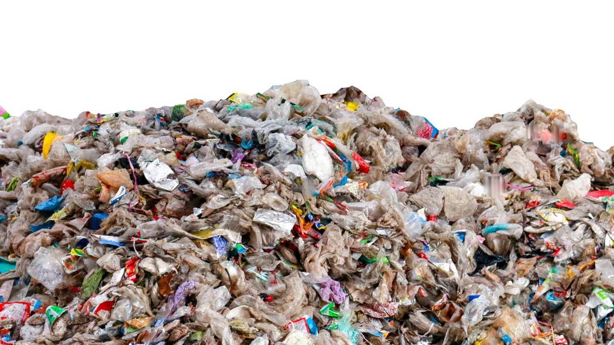 Trash at landfill