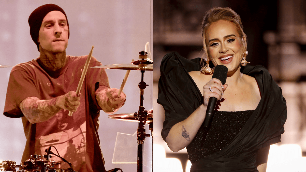 Travis Barker and Adele