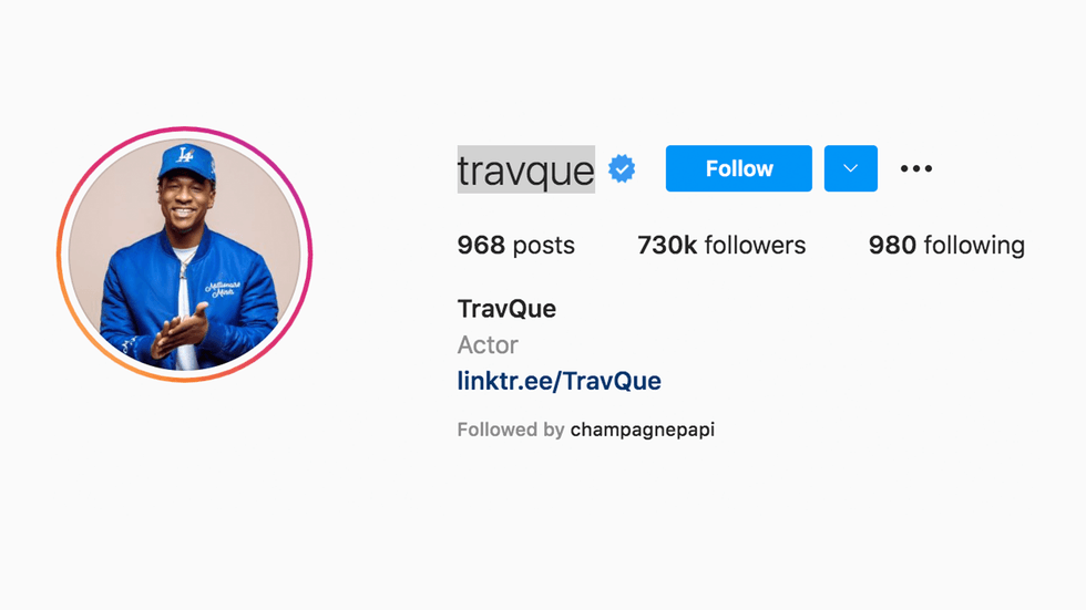 TravQue IG profile