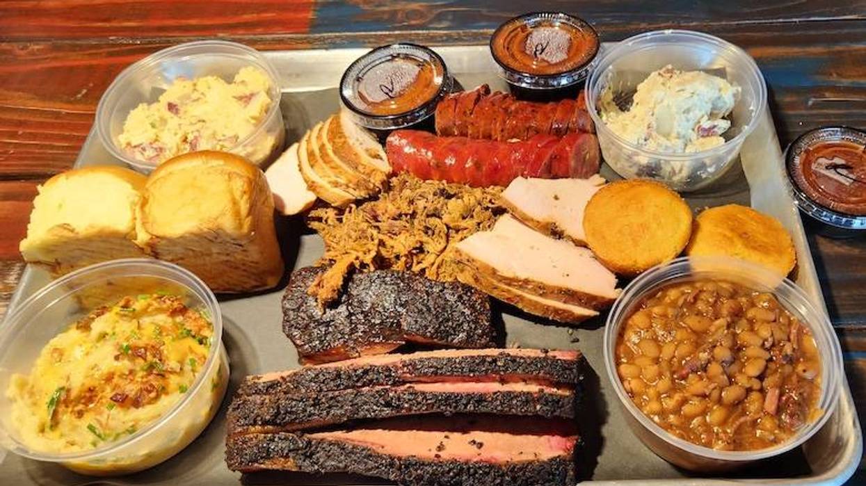 Tray of Texas barbecue