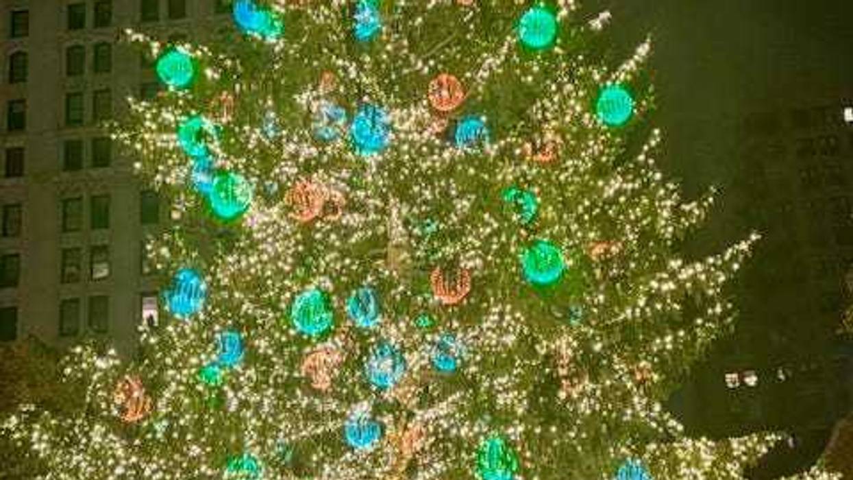 tree-lighting festival in Millennium Park