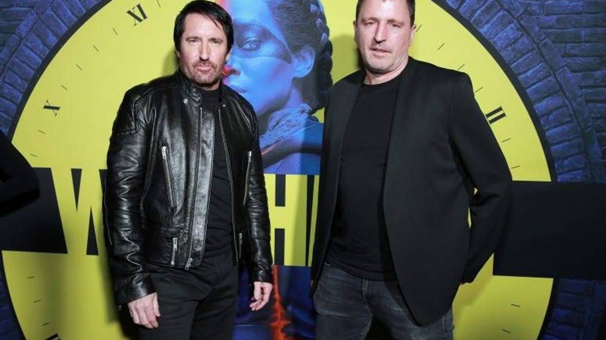 Trent Reznor and Atticus Ross attend the premiere of HBO's "Watchmen"