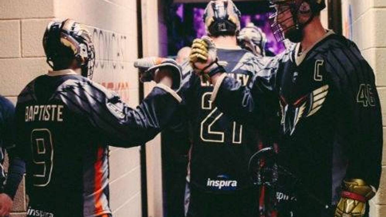 Trevor Baptiste & Kiel Matisz prepare for a game for the Philadelphia Wongs.