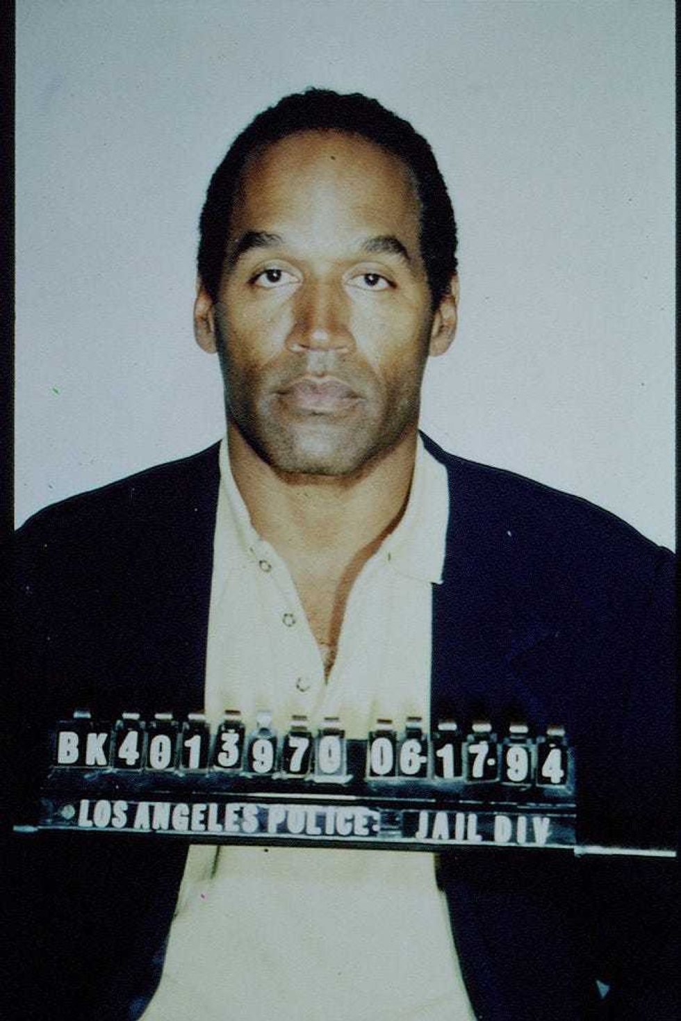 Trial of former football player and actor O.J. Simpson: mugshot. He