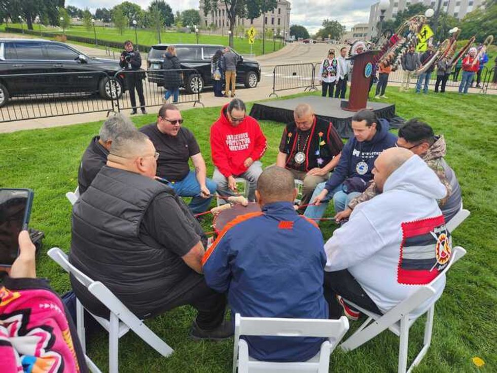 Tribal drummers and singers
