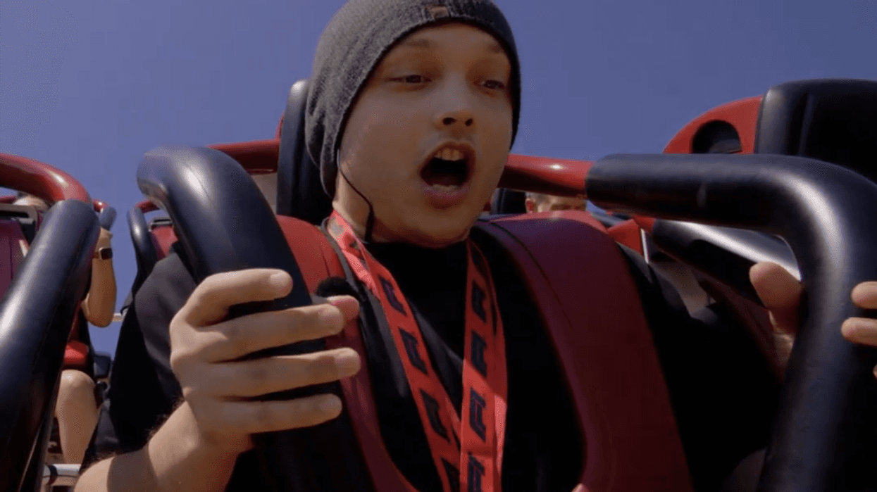 Tristan Rines rides the new Tormenta Rampaging Run
