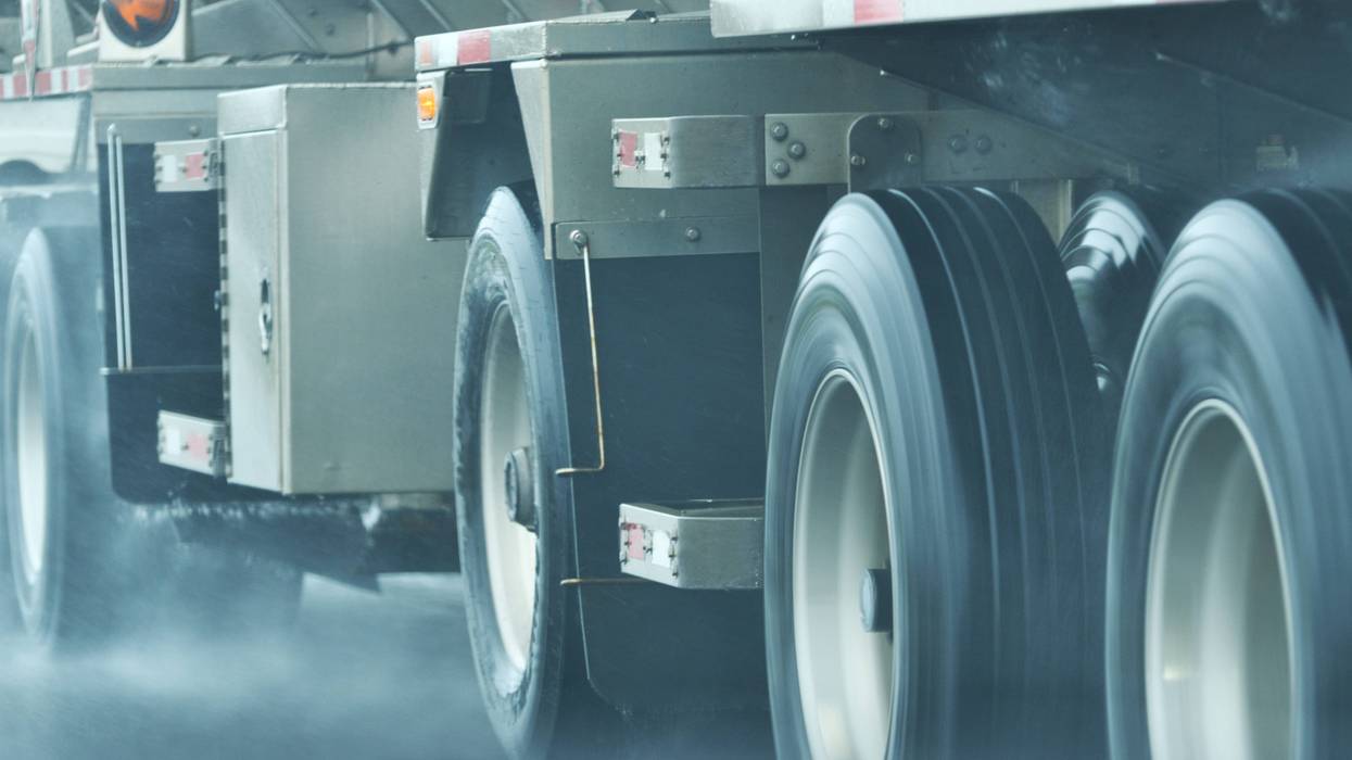 Troopers are urging drivers to slow down in wet conditions across Metro Detroit freeways after a speeding semi truck slammed into a median wall on I-75 Saturday morning.