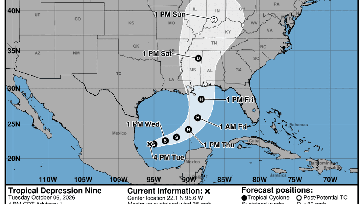 Tropical Depression 9 forms in southwestern gulf