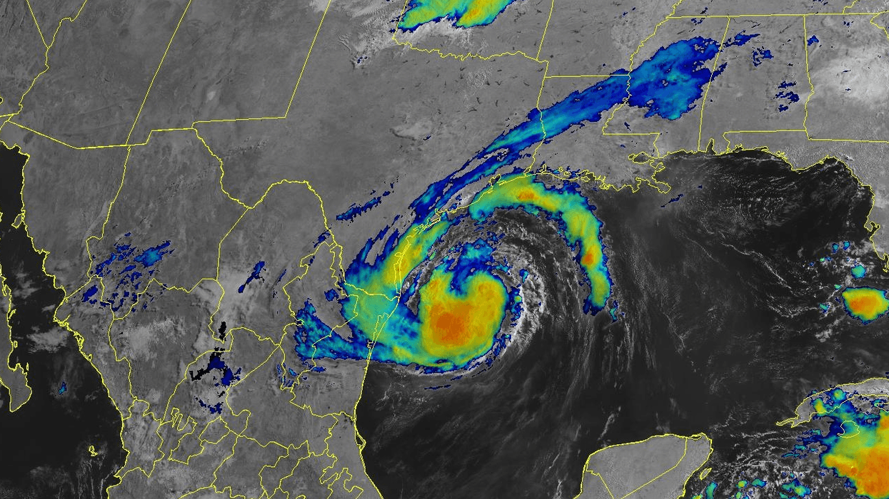 Tropical Storm Beryl satellite imagery from 9AM Sunday morning
