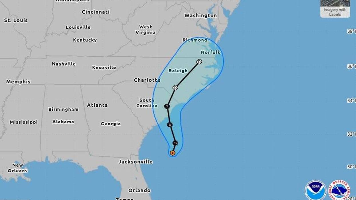 Tropical Storm Chantal forms off southeastern U.S.