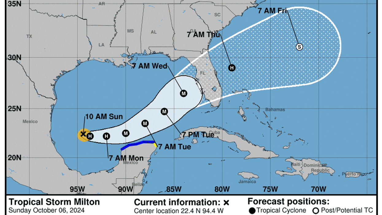 Tropical Storm Milton in Gulf of Mexico