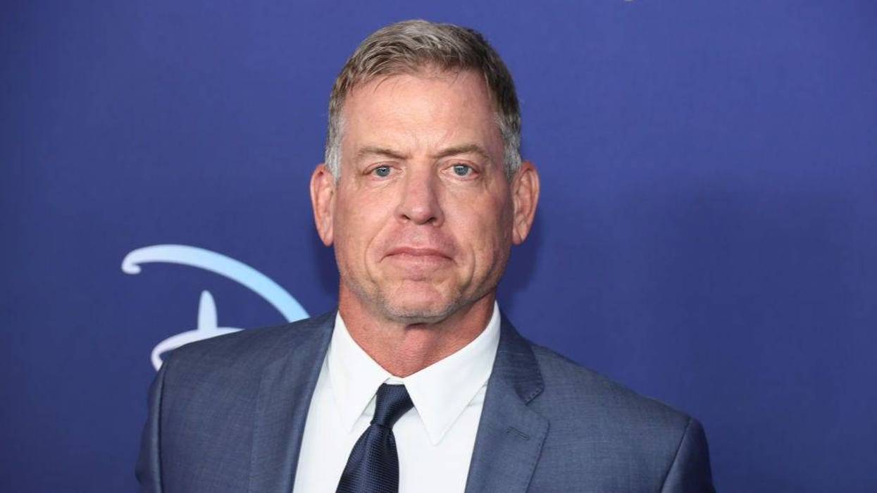 Troy Aikman attends the 2022 ABC Disney Upfront at Basketball City - Pier 36 - South Street on May 17, 2022 in New York City.