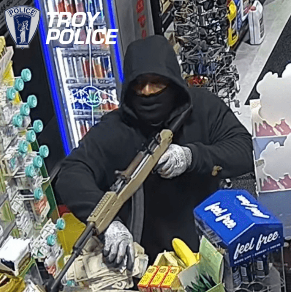 Troy armed robbery suspect