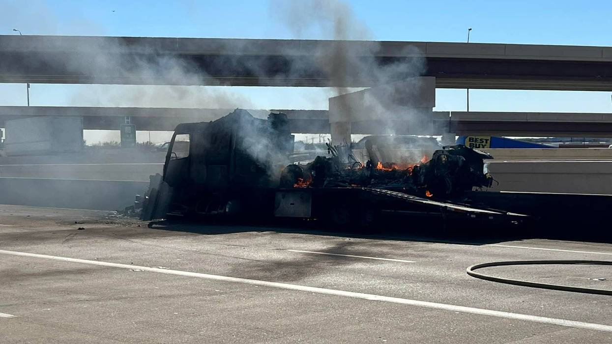 truck crash grapevine