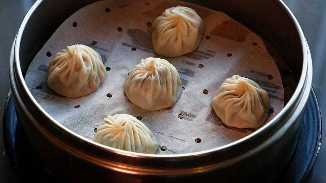 Truffle dumplings for Jonathan Gold food review of Din Tai Fung in the Americana Mall in Glendale on December 16, 2013.