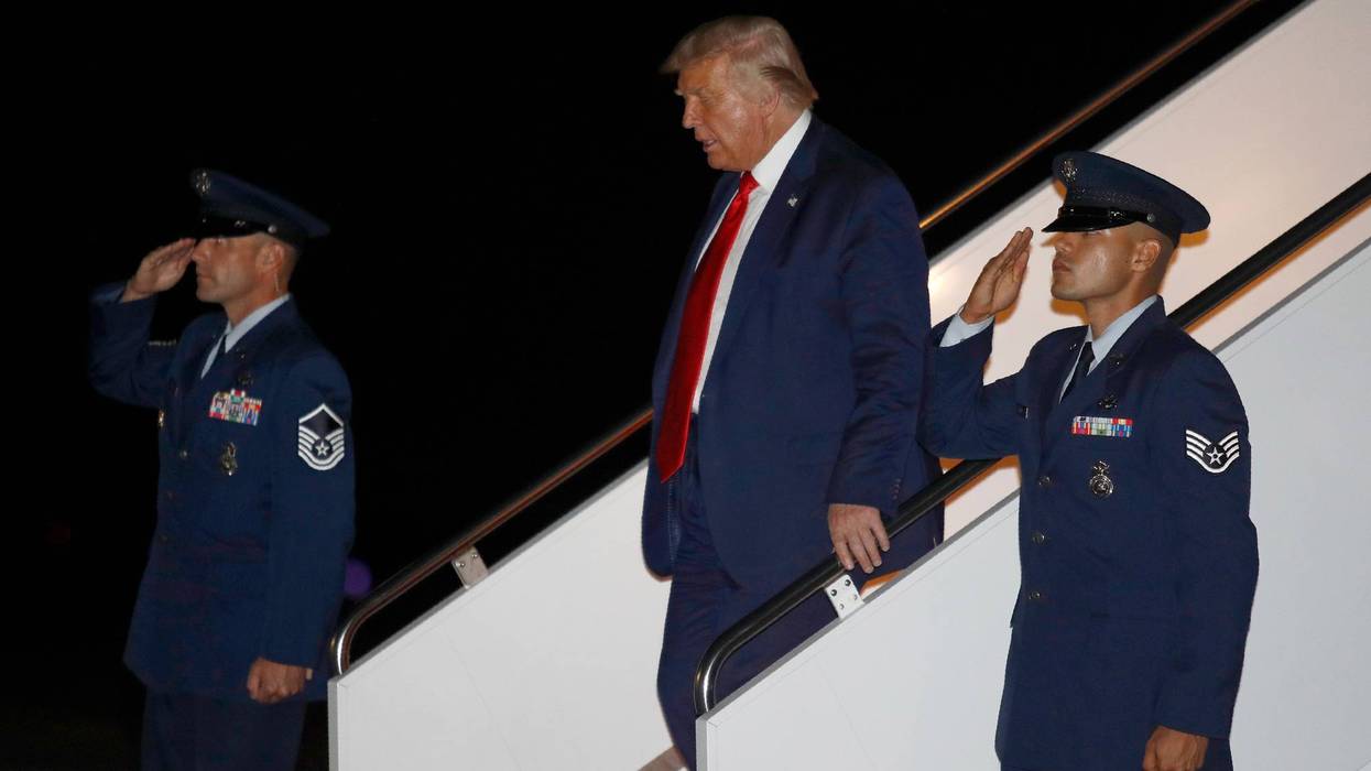 Trump is returning to Washington after attending events in Florida. (AP Photo/Patrick Semansky)