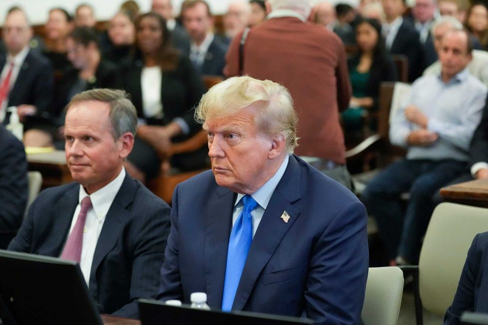 Trump railed against the trial on social media, and then again to reporters, on Monday morning before heading into the courtroom