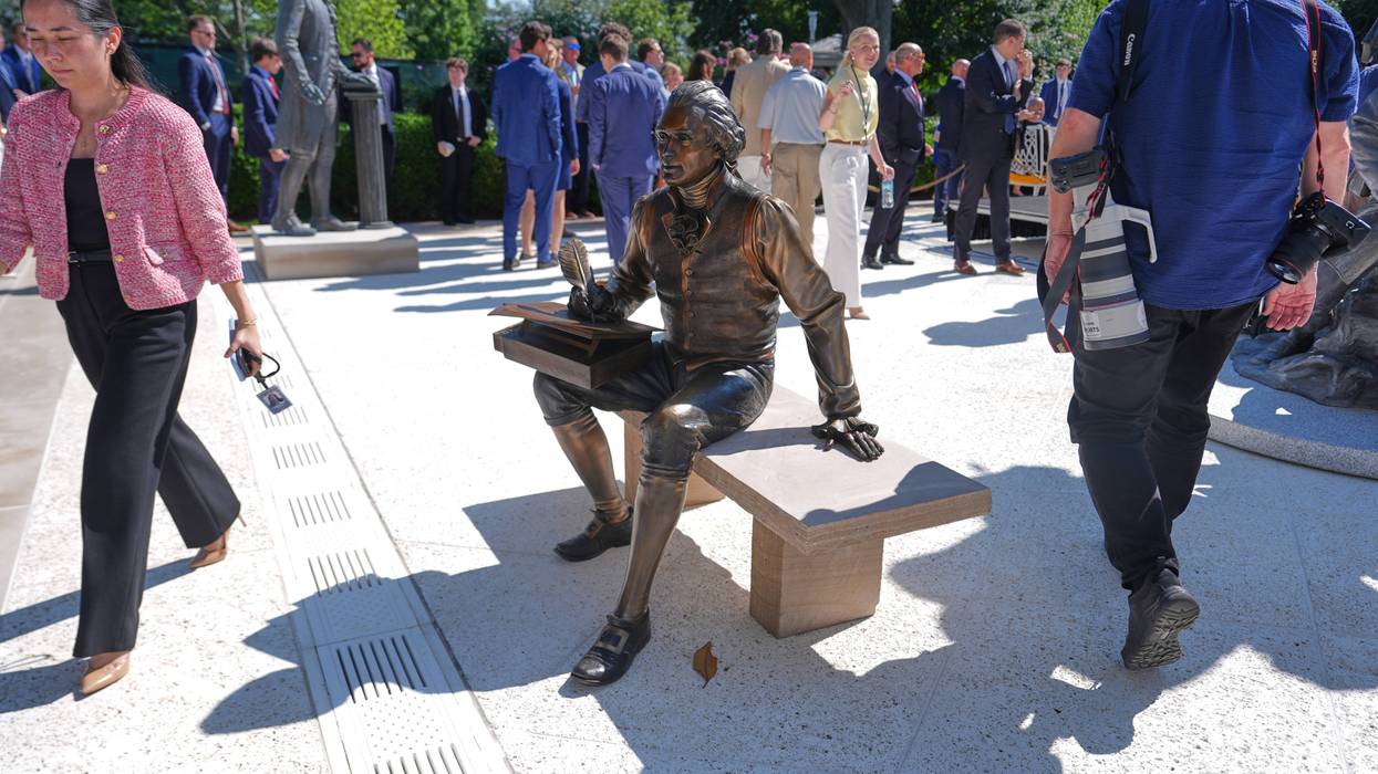 Trump Rose Garden Statues