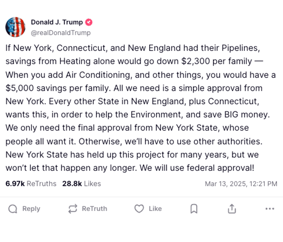 Trump said he