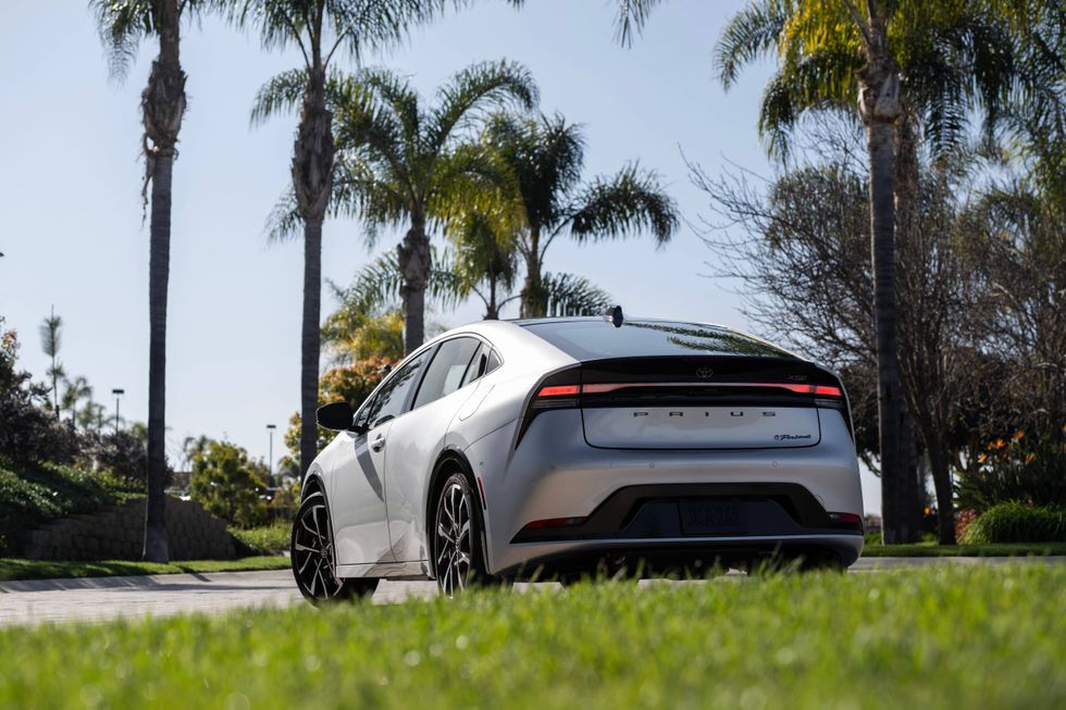 Trunk view of the 2023 Toyota Prius Prime