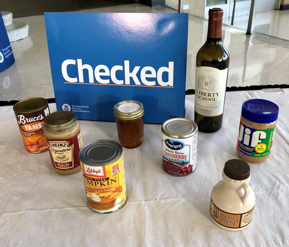 TSA examples of foods that must be checked