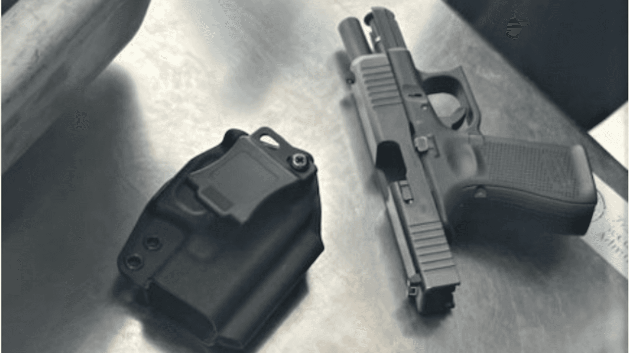 TSA officers at Newark Liberty International Airport stopped a man with this handgun at the security checkpoint on June 17. (TSA photo)