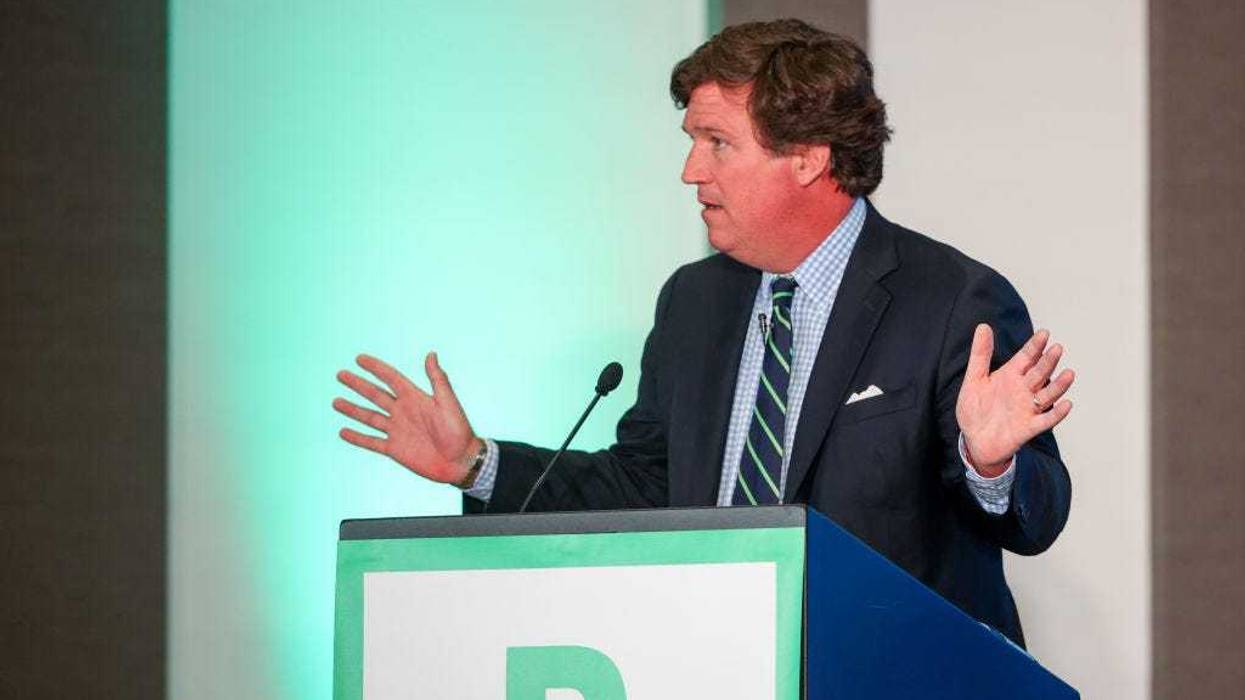 Tucker Carlson speaks during RiskOn360! GlobalSuccess Conference at Ahern Hotel and Convention Center on November 20, 2023 in Las Vegas, Nevada.